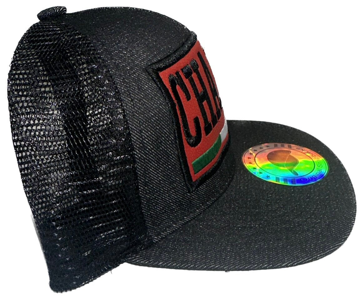 Chapiza Red Leather JGL 701  Trucker SnapBack