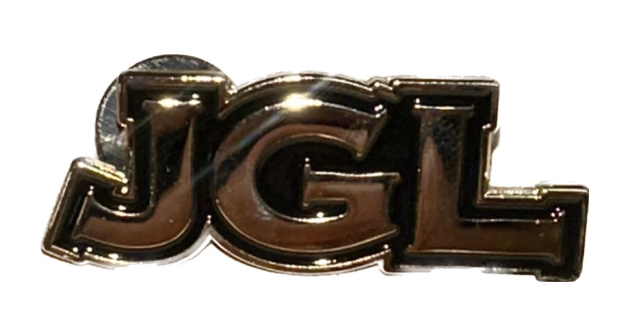 JGL Black & Gold Enamel Hat Pin Para Gorras