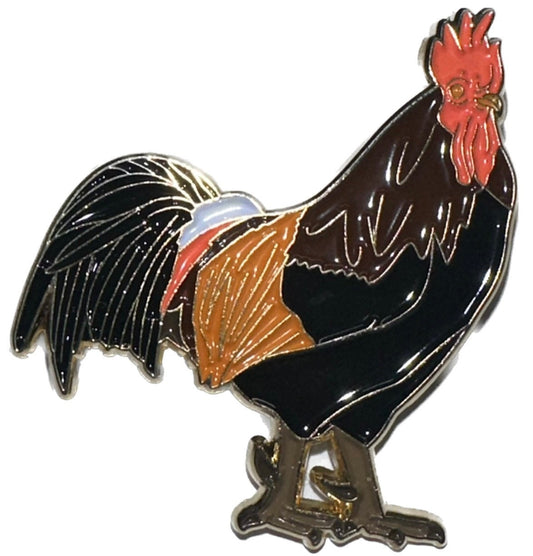 El Gallo Gold Enamel Hat Pin Para Gorras