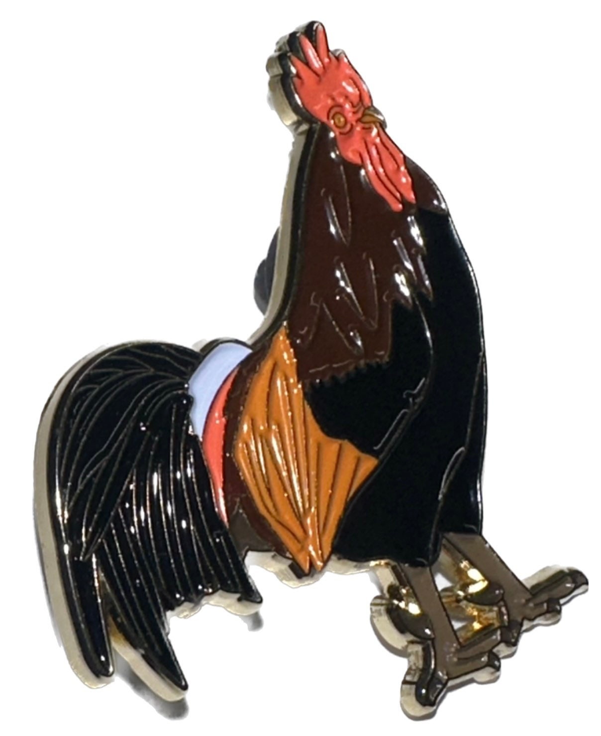 El Gallo Gold Enamel Hat Pin Para Gorras