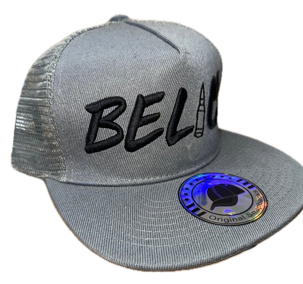 Belico Gray Trucker Snapback Hat Sinaloa Tijuana Culiacán Zacatecas Sonora