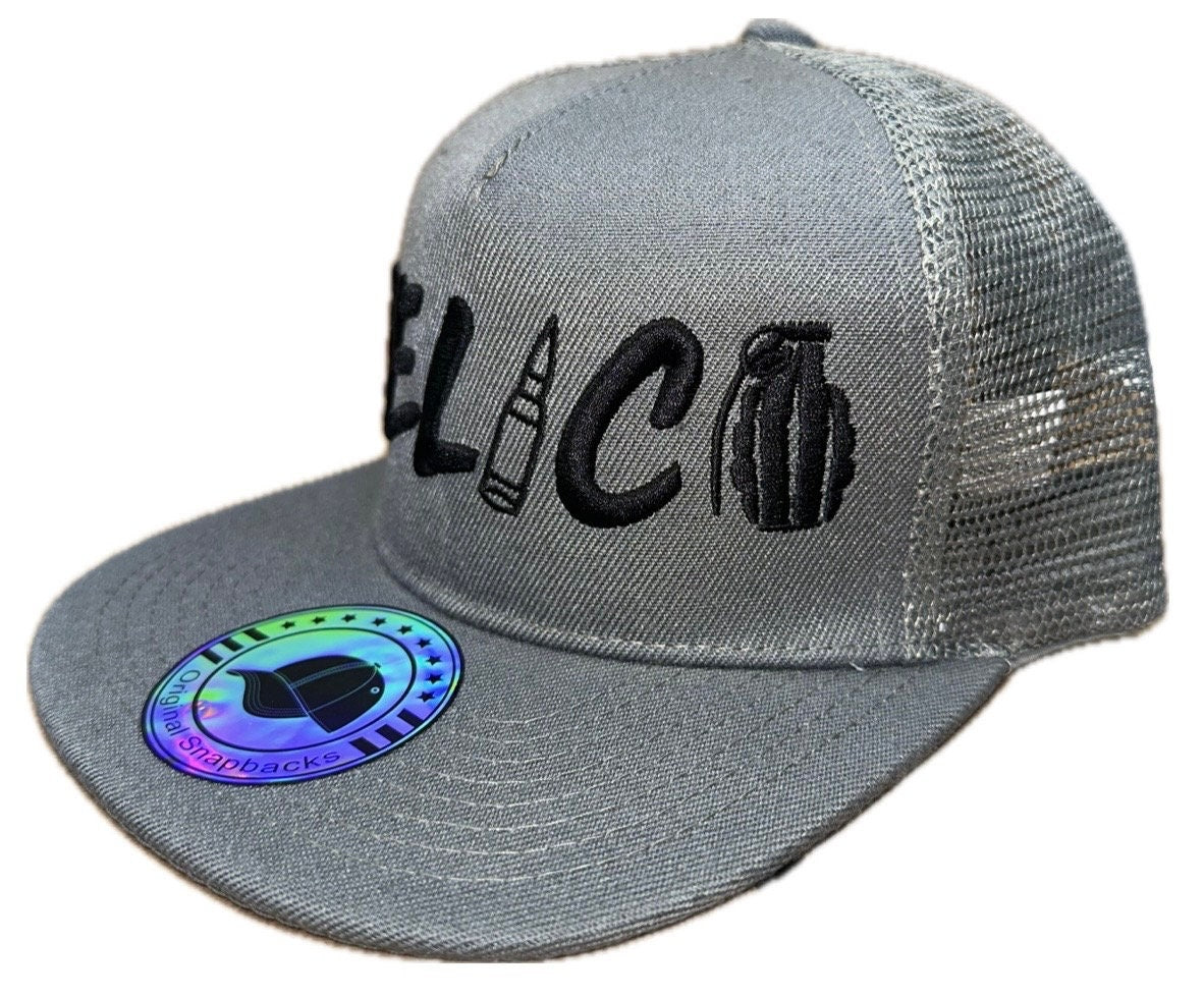 Belico Gray Trucker Snapback Hat Sinaloa Tijuana Culiacán Zacatecas Sonora