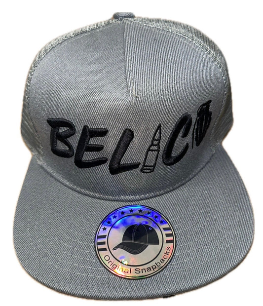 Belico Gray Trucker Snapback Hat Sinaloa Tijuana Culiacán Zacatecas Sonora