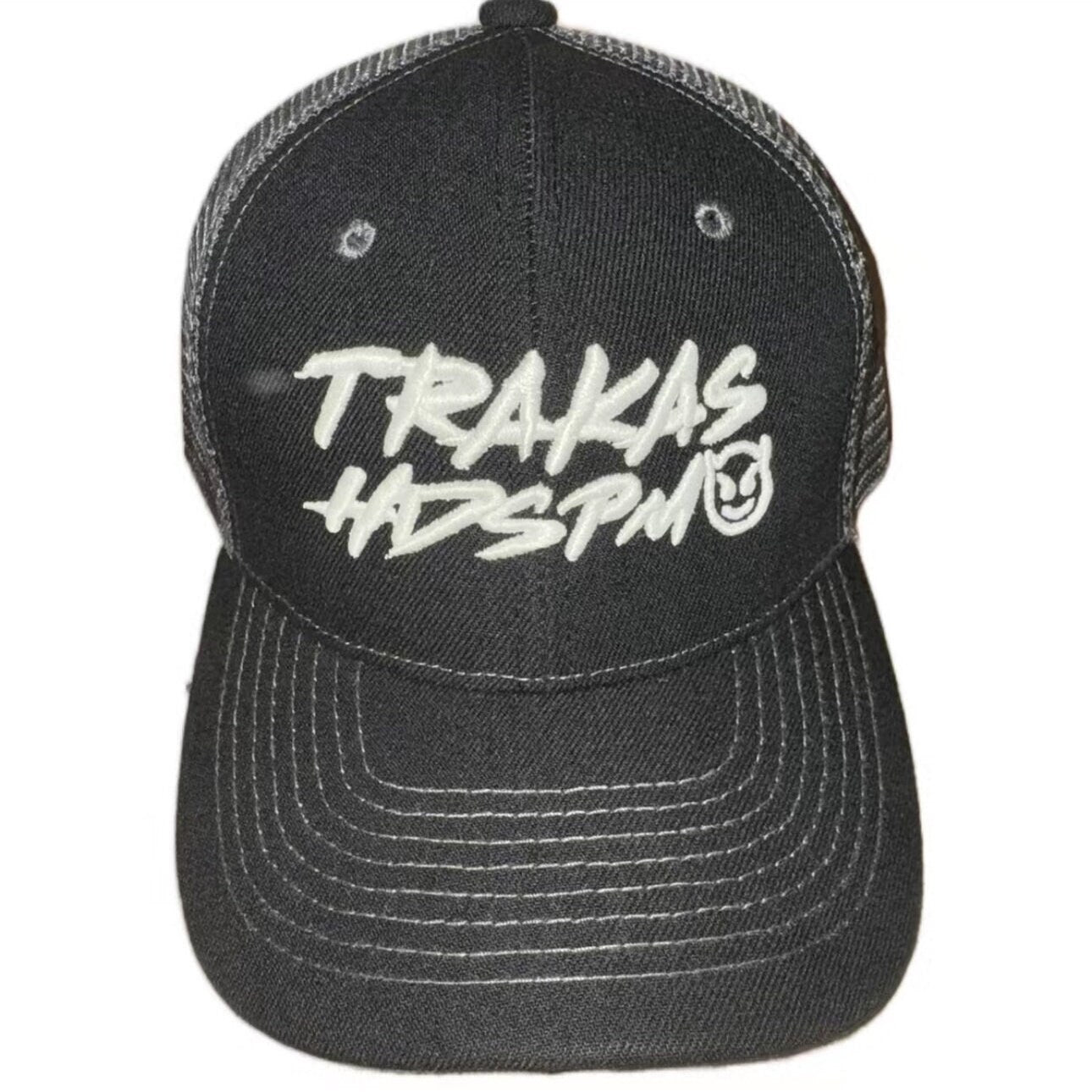 TRAKAS HDSPM Glow In The Dark Gorra Negra Con Gris Black & Gray Trucker Hat