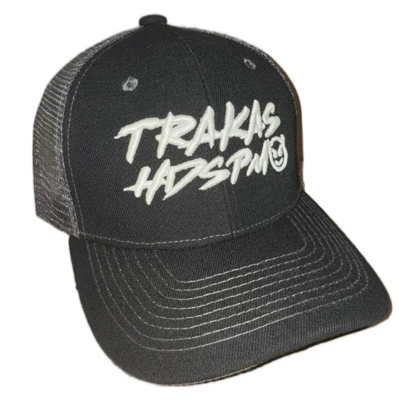 TRAKAS HDSPM Glow In The Dark Gorra Negra Con Gris Black & Gray Trucker Hat