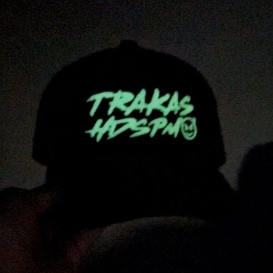 TRAKAS HDSPM Glow In The Dark Gorra Negra Con Gris Black & Gray Trucker Hat